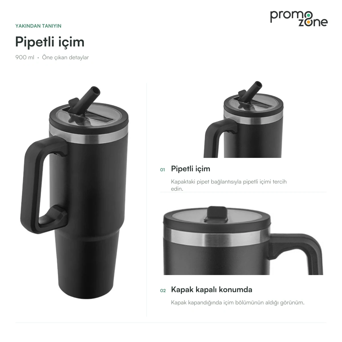 900 ml Pipetli Termos