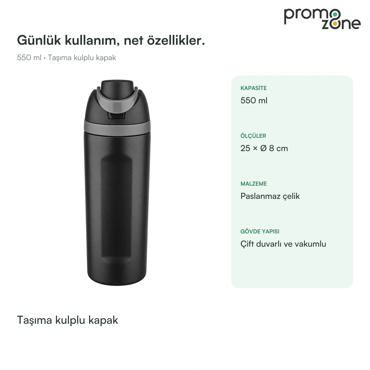 550 ml Taşıma Kulplu Termos