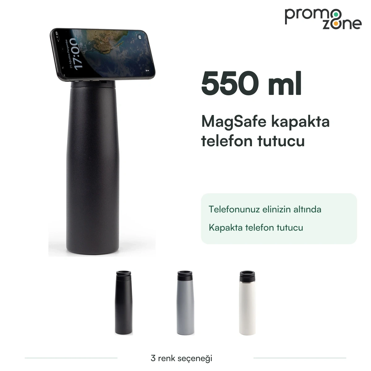 550 ml MagSafe Telefon Tutuculu Termos Bardak