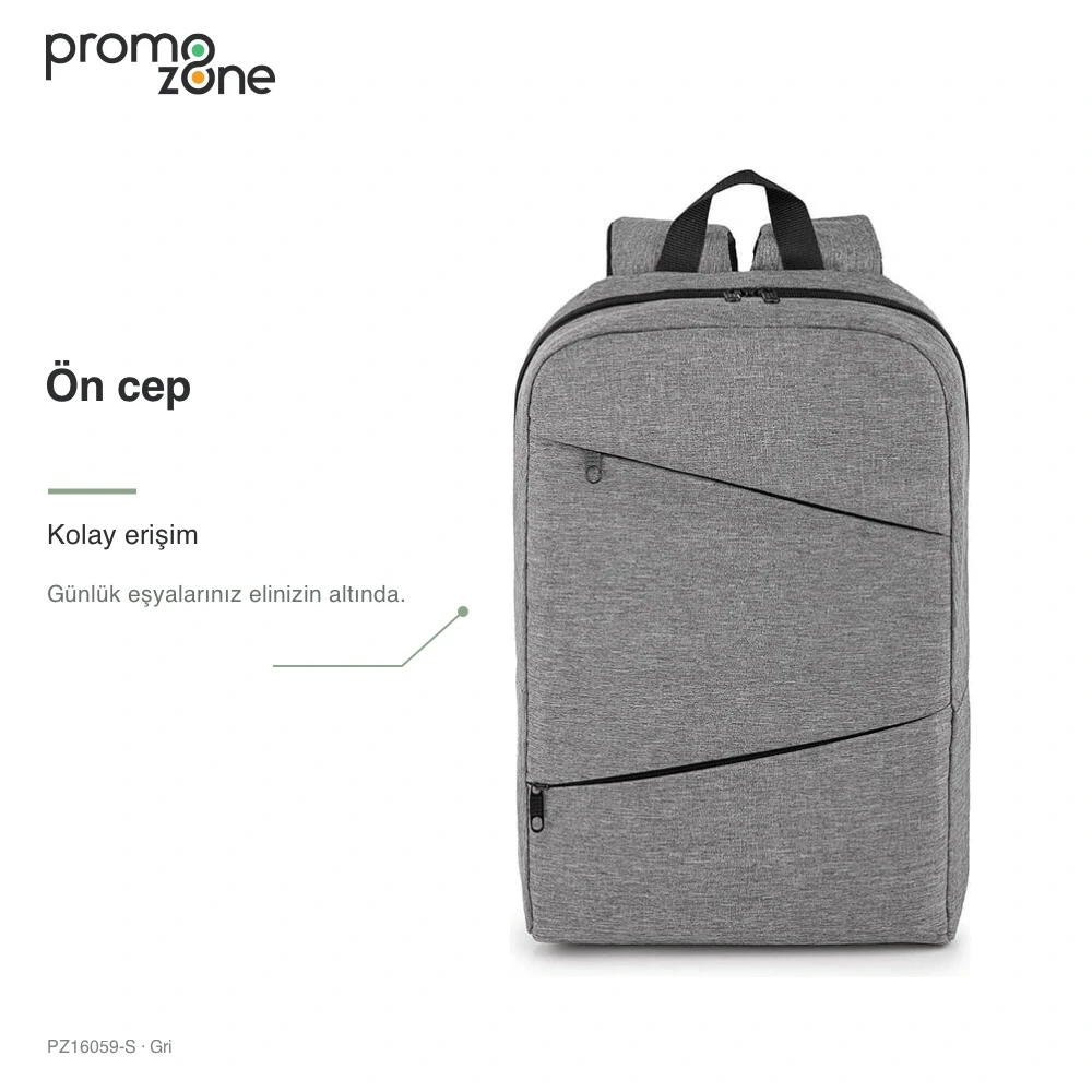 Stoklu Özel Üretim Ekonomik Promosyon Laptop Bölmeli Sırt Çantası