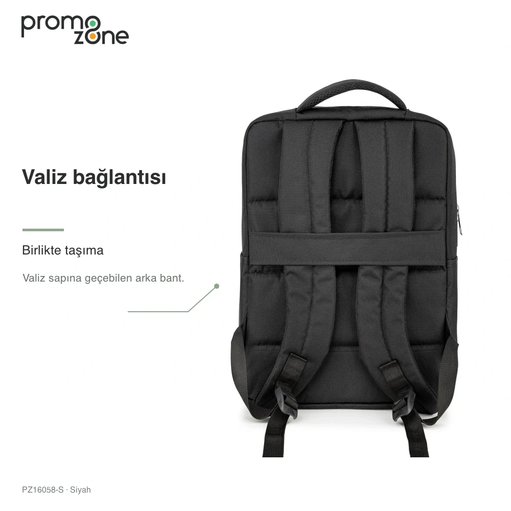 Keten Kumaş Laptop Bölmeli Valiz Bantlı Sırt Çantası