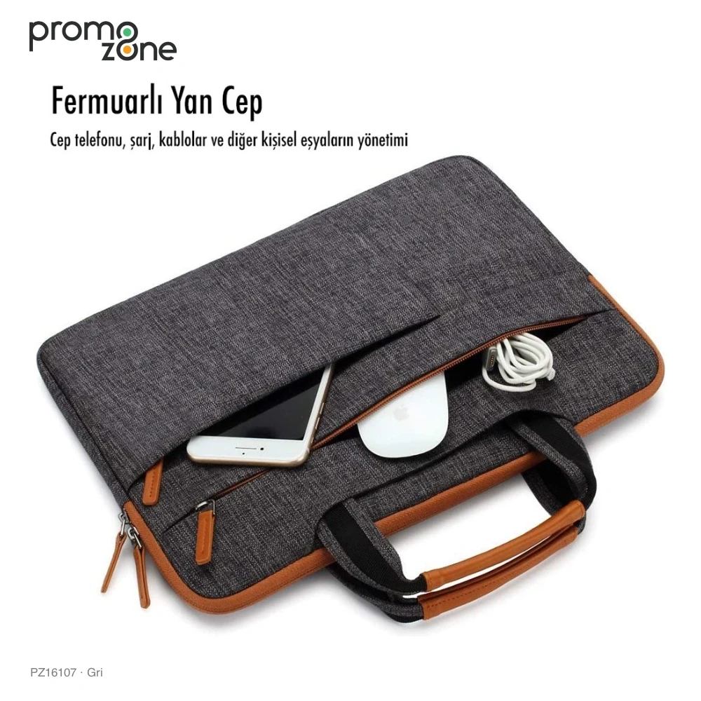İnce Düzenleyici Bölmeli Laptop Evrak Çantası Promozone