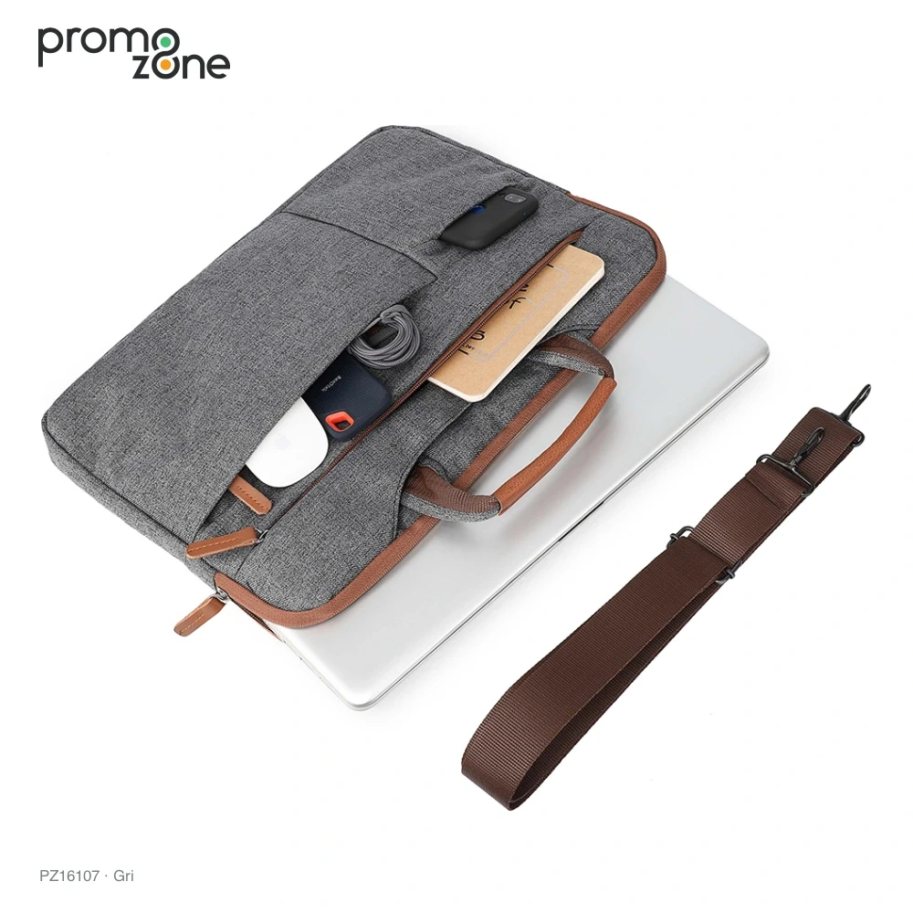 İnce Düzenleyici Bölmeli Laptop Evrak Çantası Promozone
