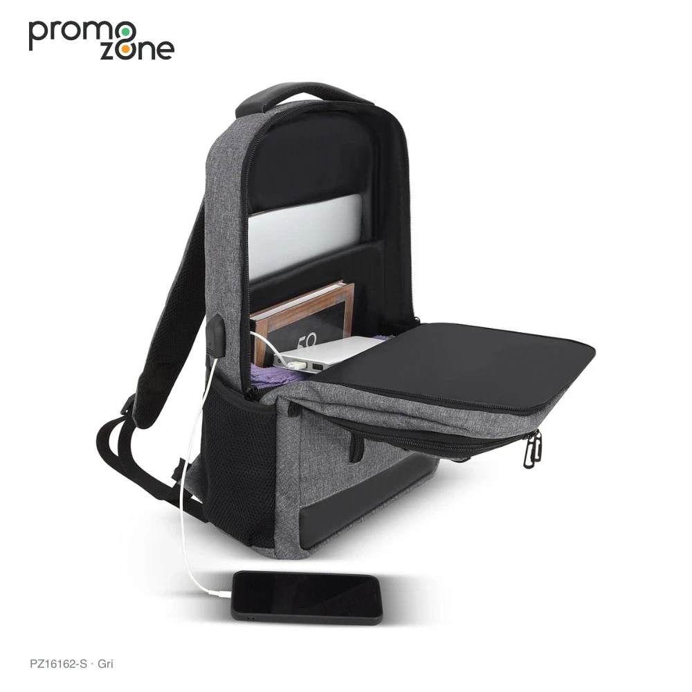 USB Bağlantılı Düzenleyicili Laptop Sırt Çantası Promozone