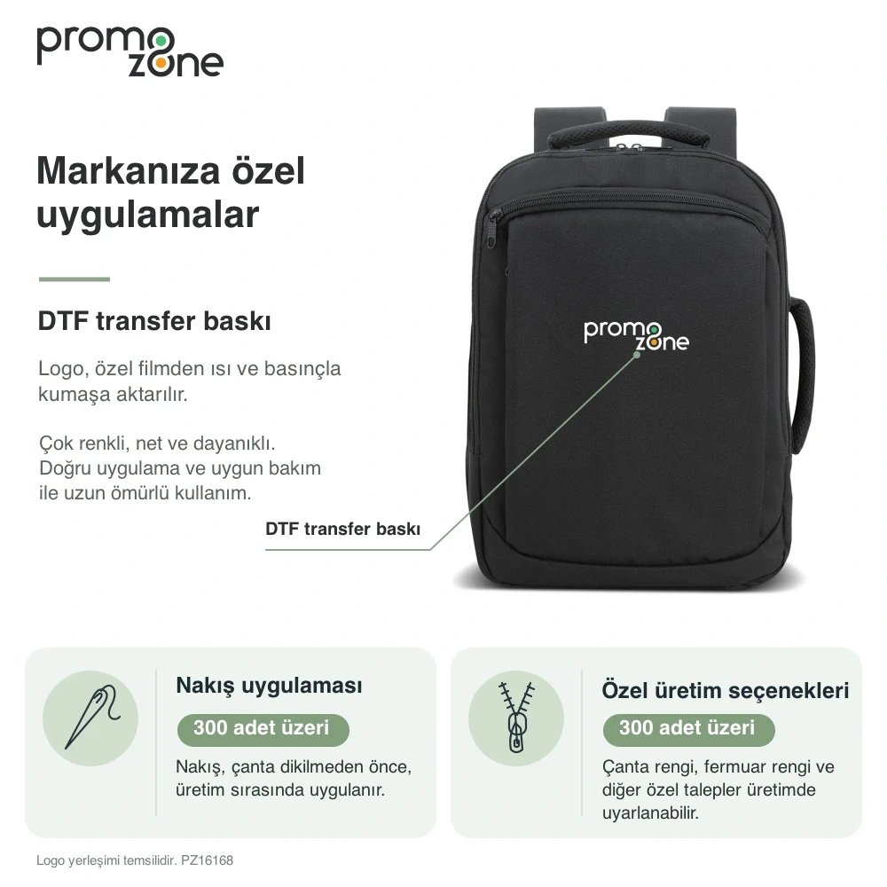 Laptop Bölmeli Valiz Bantlı Sırt Çantası Promozone
