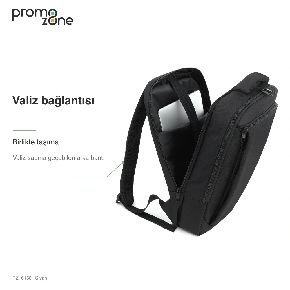Laptop Bölmeli Valiz Bantlı Sırt Çantası