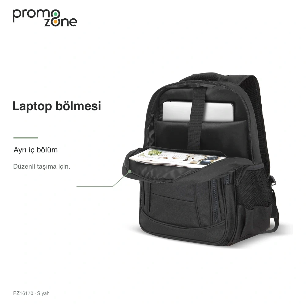 Laptop Bölmeli Çok Cepli Promosyon Sırt Çantası