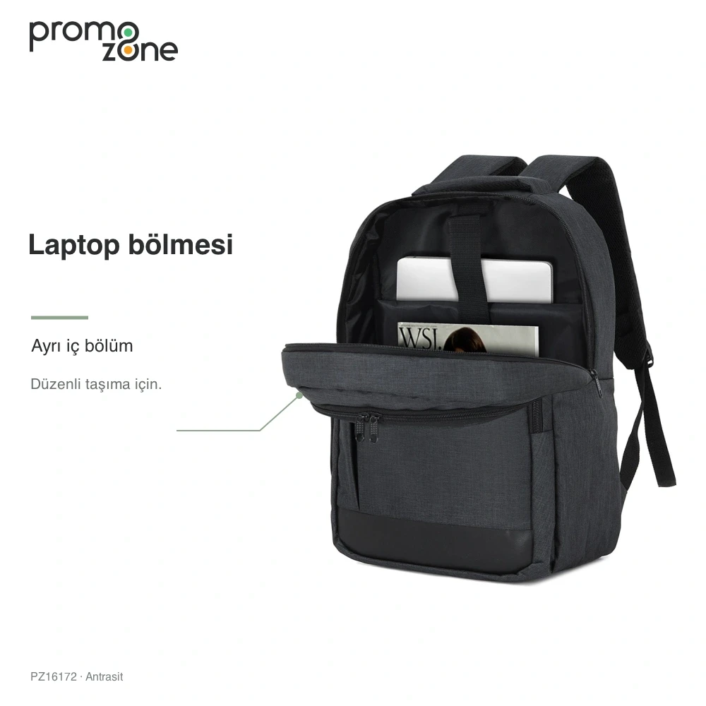 Laptop Bölmeli Düzenleyicili Promosyon Sırt Çantası