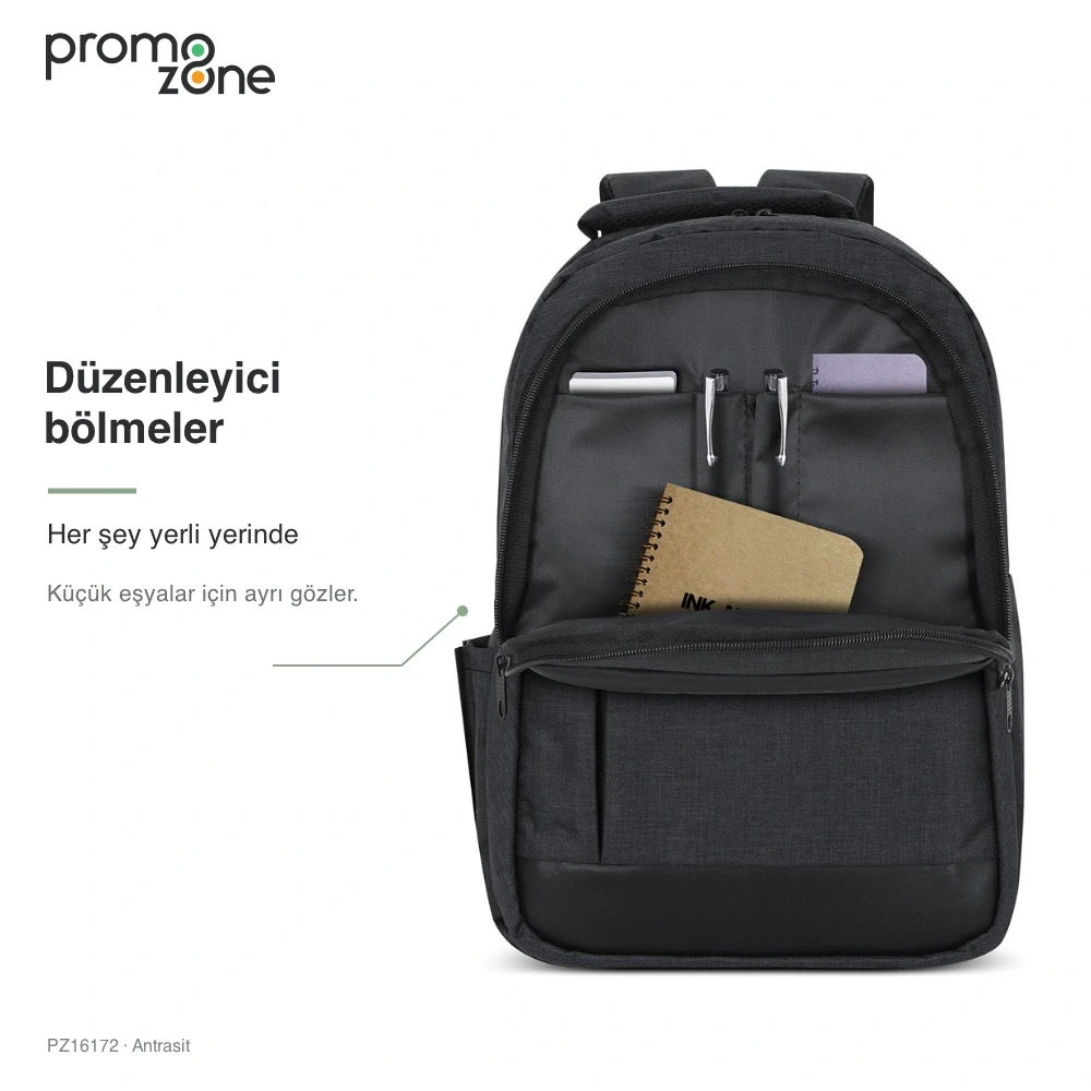Laptop Bölmeli Düzenleyicili Promosyon Sırt Çantası