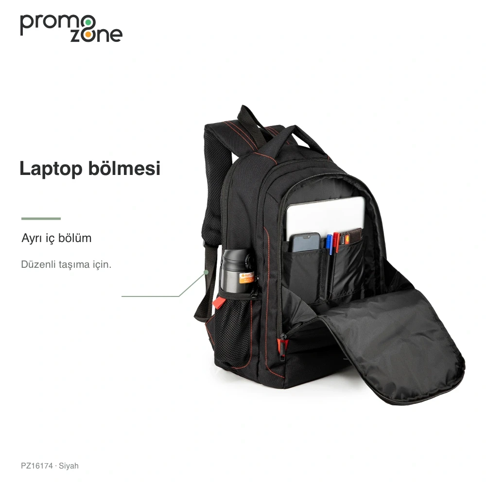 Laptop ve Düzenleyici Bölmeli İş Sırt Çantası