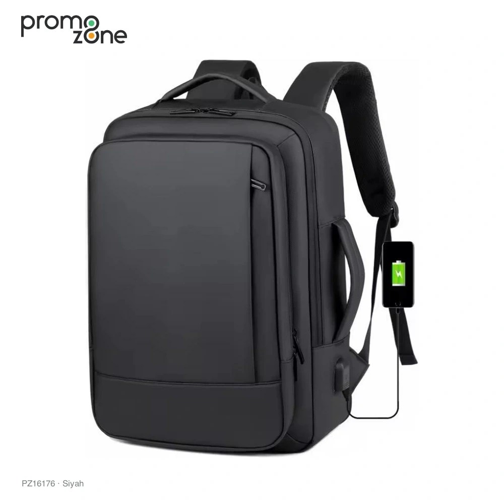 USB Bağlantılı Çok Gözlü Laptop Sırt Çantası Promozone