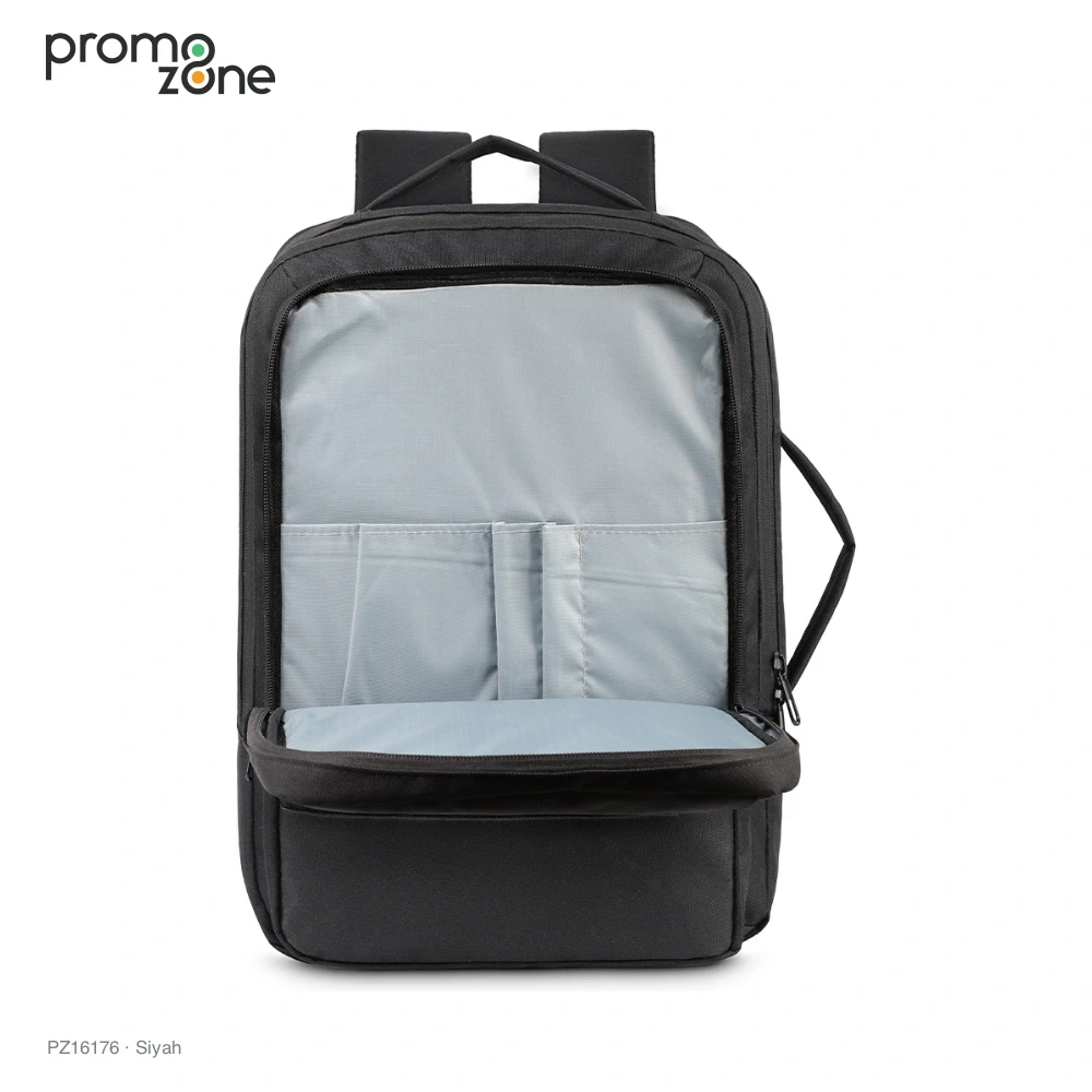 USB Bağlantılı Çok Gözlü Laptop Sırt Çantası Promozone