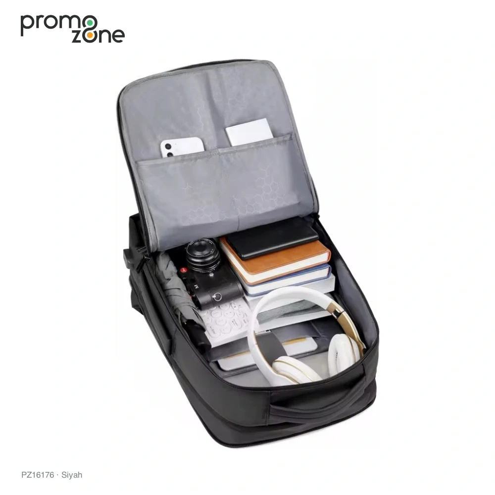 USB Bağlantılı Çok Gözlü Laptop Sırt Çantası Promozone