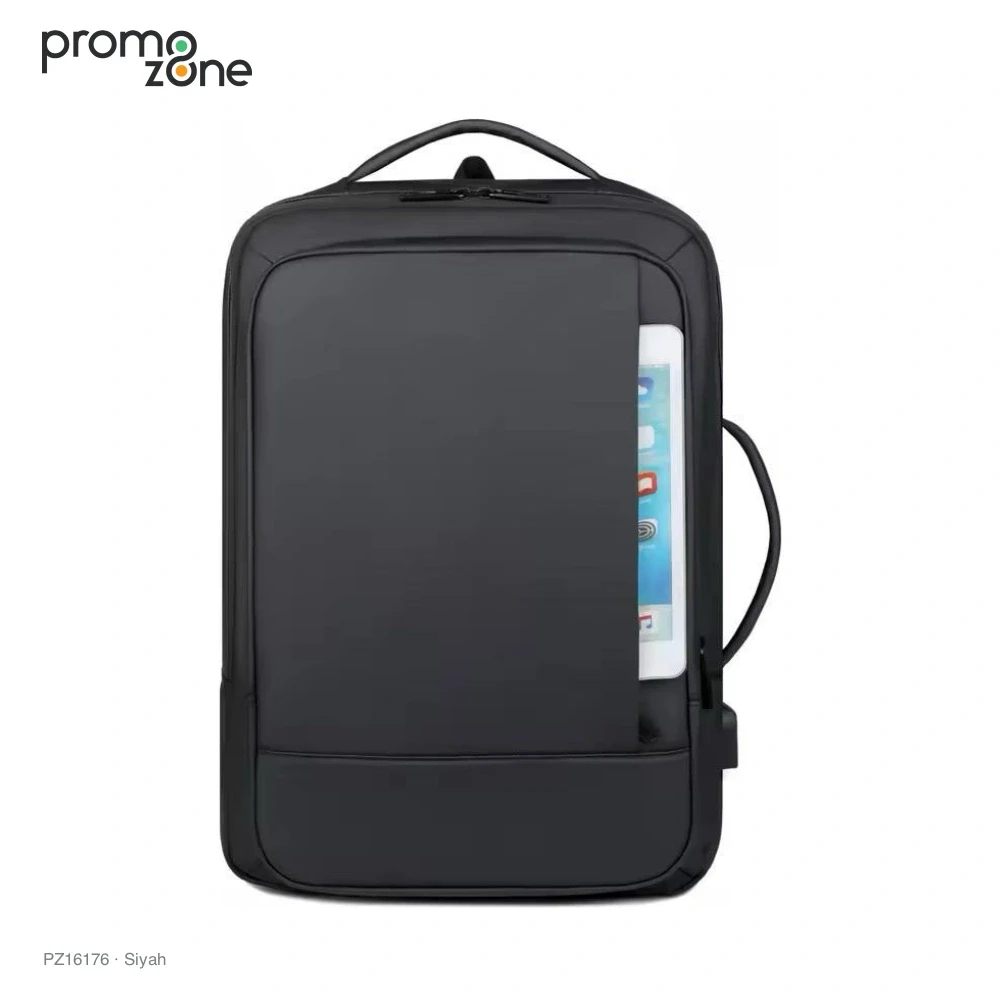 USB Bağlantılı Çok Gözlü Laptop Sırt Çantası Promozone