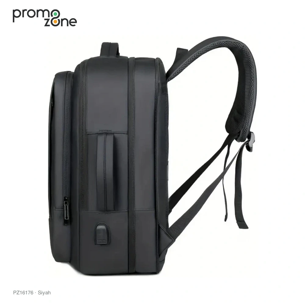 USB Bağlantılı Çok Gözlü Laptop Sırt Çantası Promozone