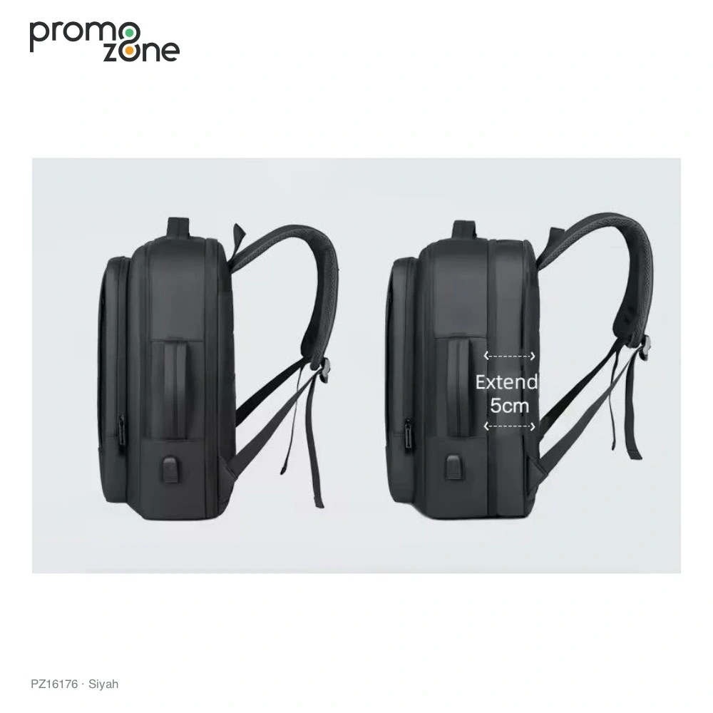 USB Bağlantılı Çok Gözlü Laptop Sırt Çantası Promozone