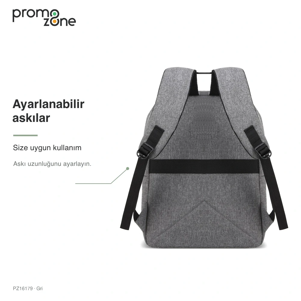 Laptop Bölmeli Ön Cepli Promosyon Sırt Çantası