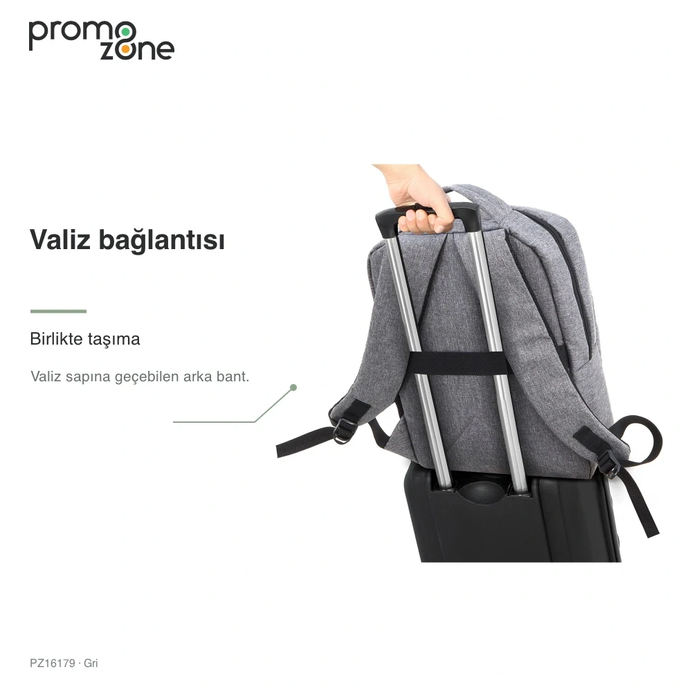 Laptop Bölmeli Ön Cepli Promosyon Sırt Çantası