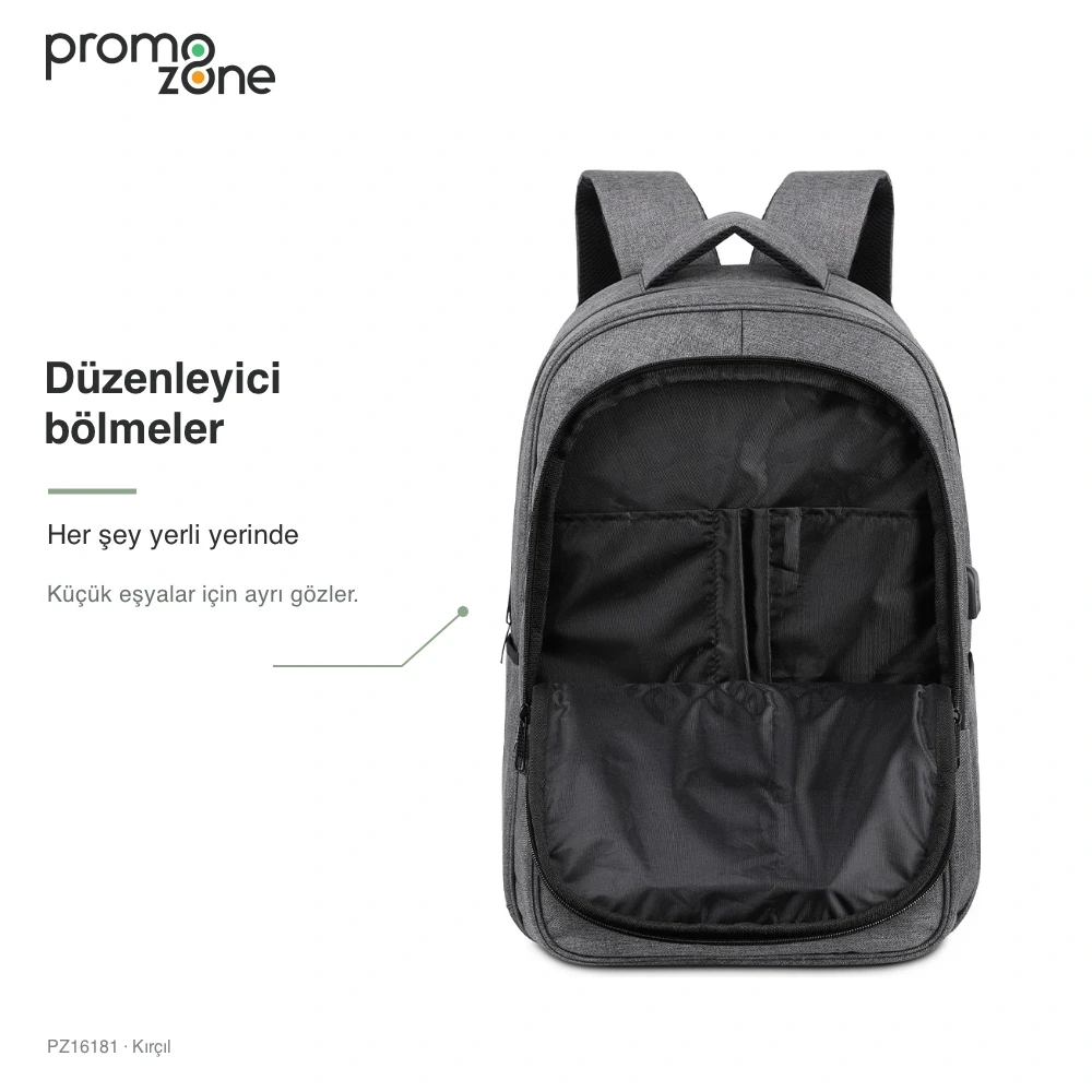 Laptop ve Düzenleyici Bölmeli Sırt Çantası