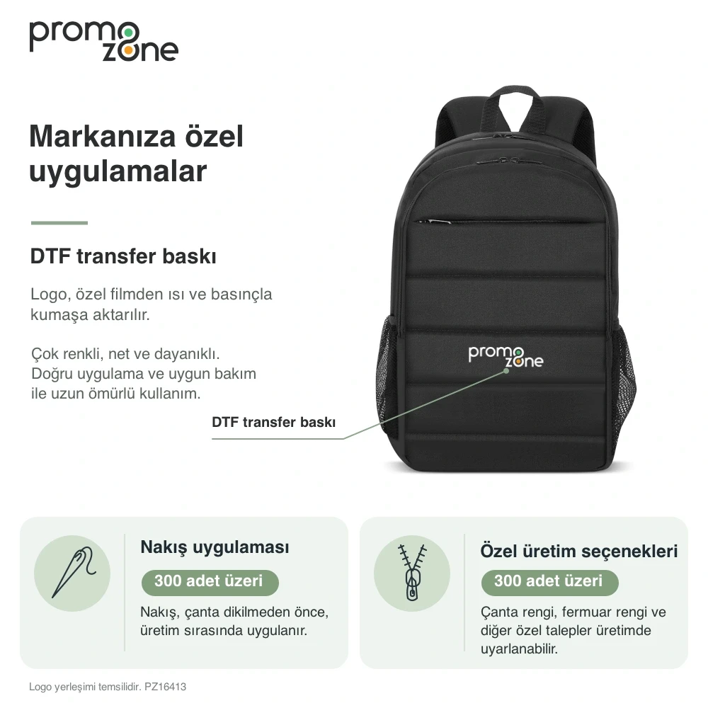 Laptop ve Düzenleyici Bölmeli Sırt Çantası Promozone