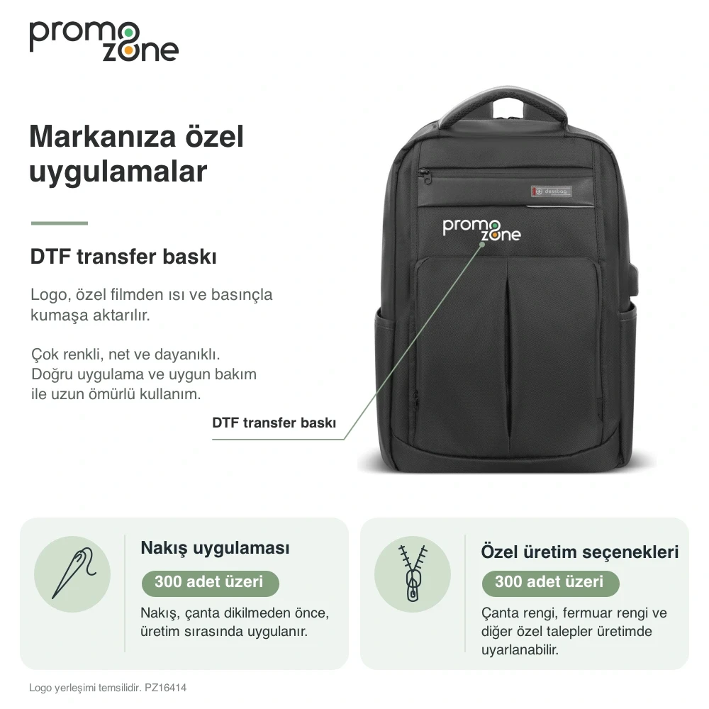 USB Bağlantılı Valiz Bantlı Laptop Sırt Çantası Promozone