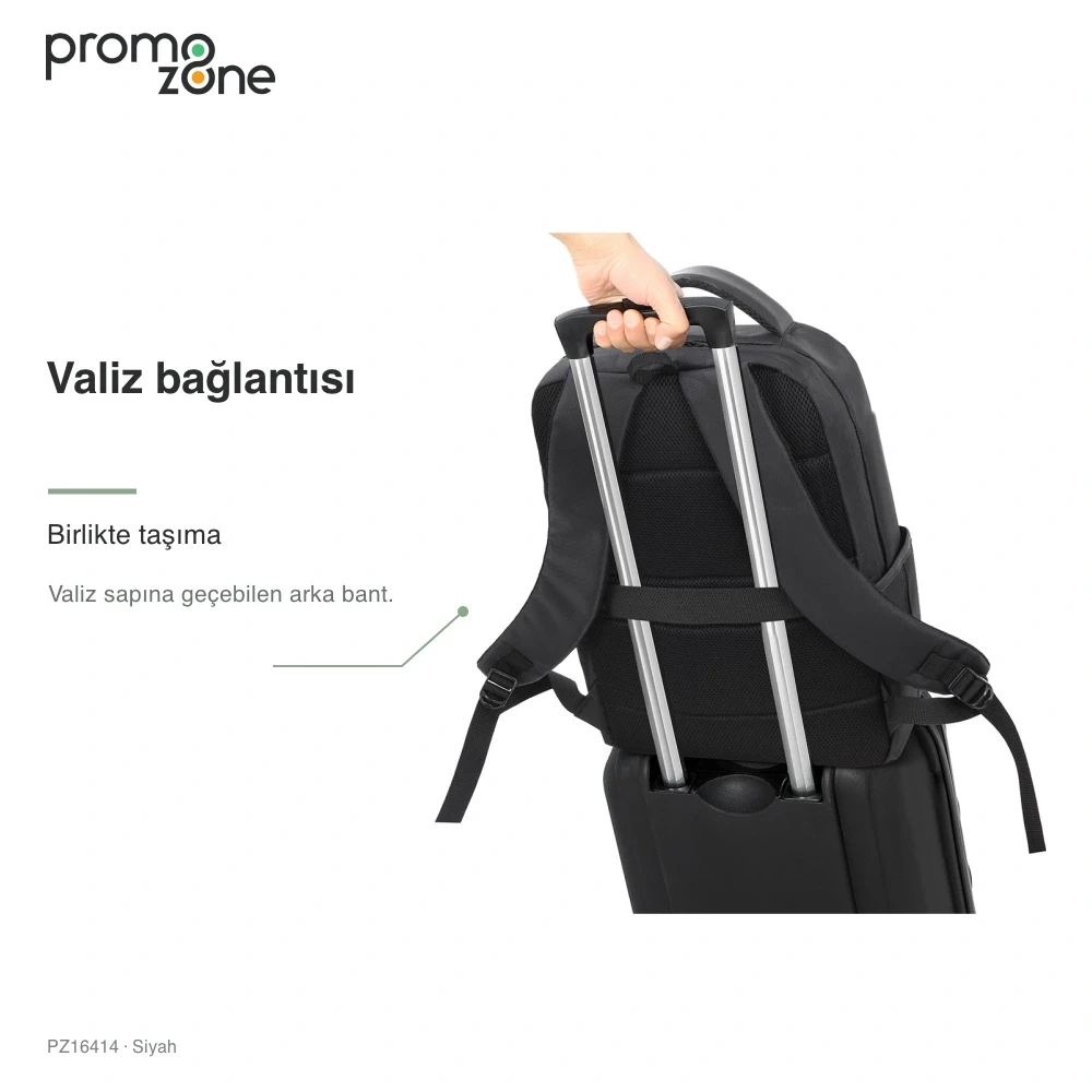 USB Bağlantılı Valiz Bantlı Laptop Sırt Çantası