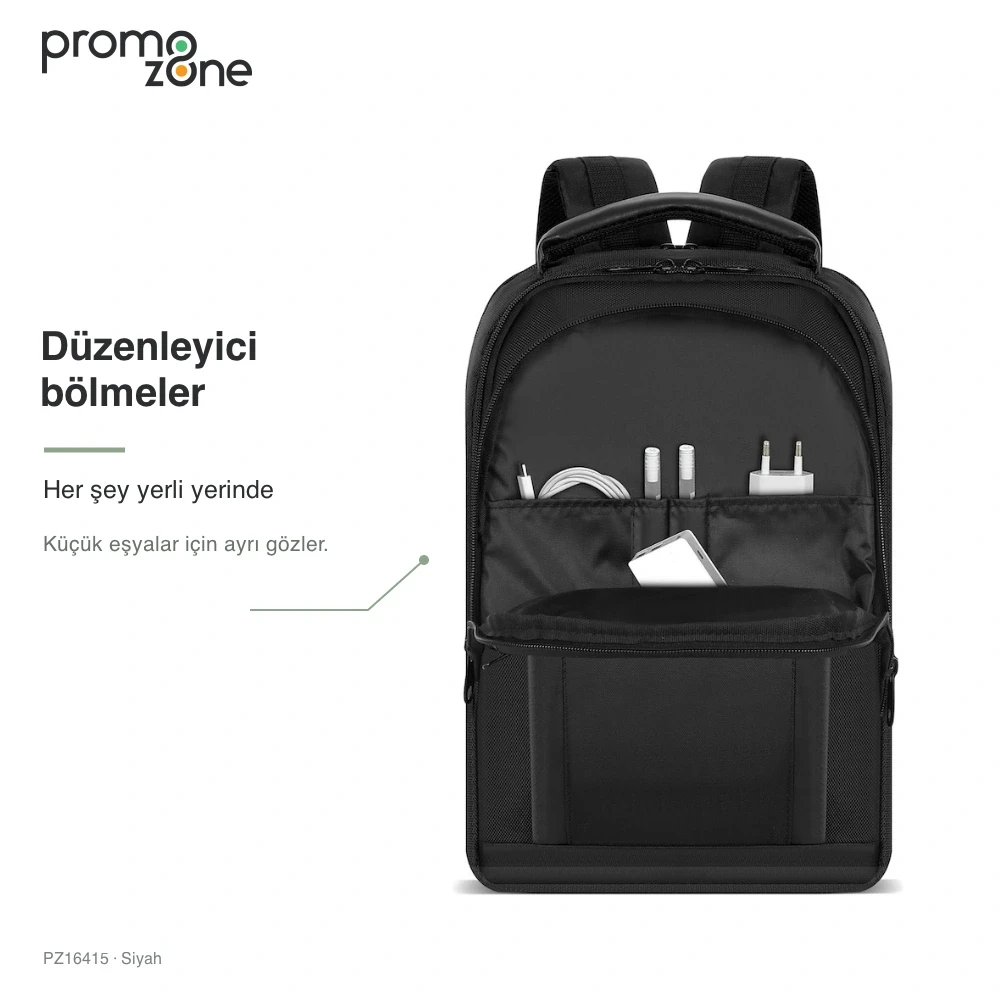 Düzenleyici Bölmeli Valiz Bantlı Laptop Sırt Çantası