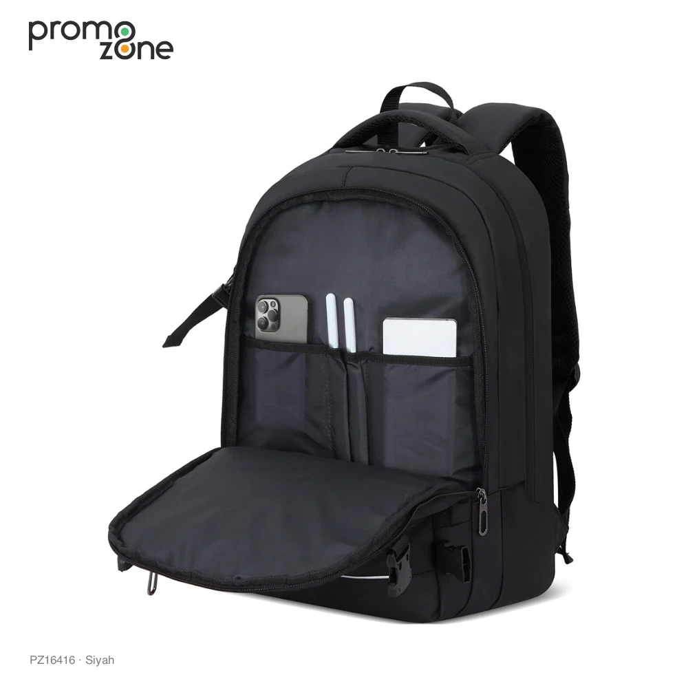 Laptop Bölmeli Valiz Bağlantılı İş Sırt Çantası Promozone