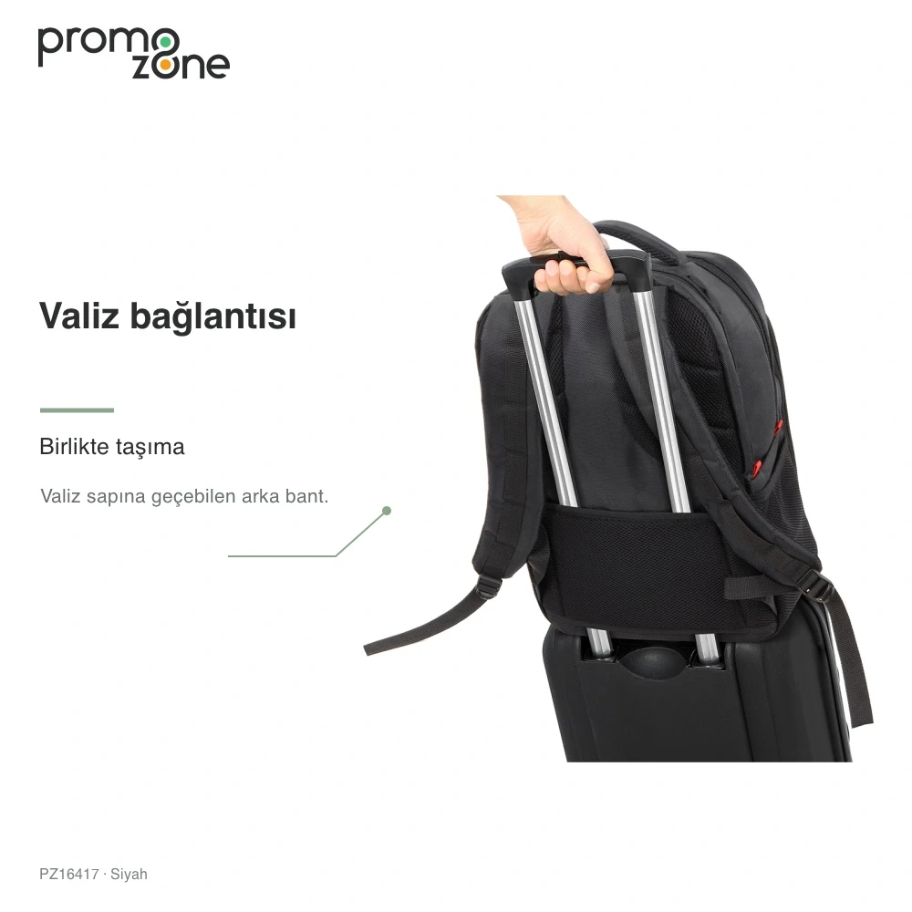 17 İnç Valiz Bağlantılı Promosyon Sırt Çantası