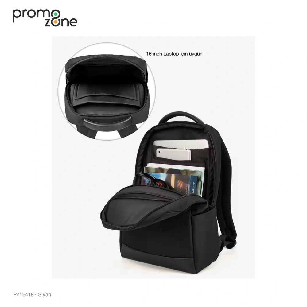 17 İnç Laptop Bölmeli İş Sırt Çantası Promozone