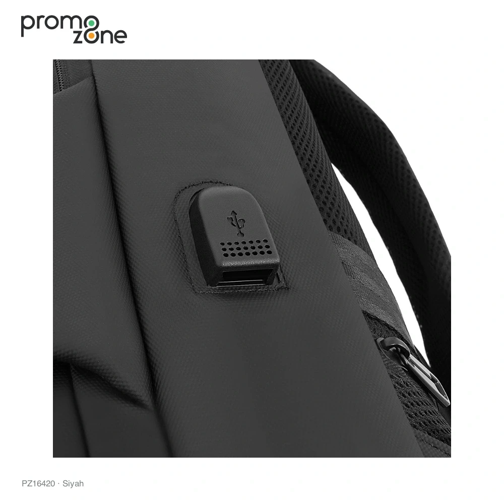 USB Bağlantılı Arka Cepli İş Sırt Çantası Promozone