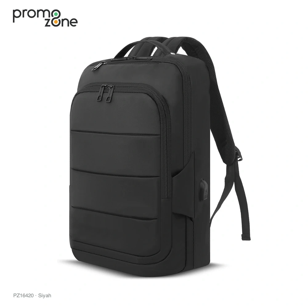 USB Bağlantılı Arka Cepli İş Sırt Çantası Promozone