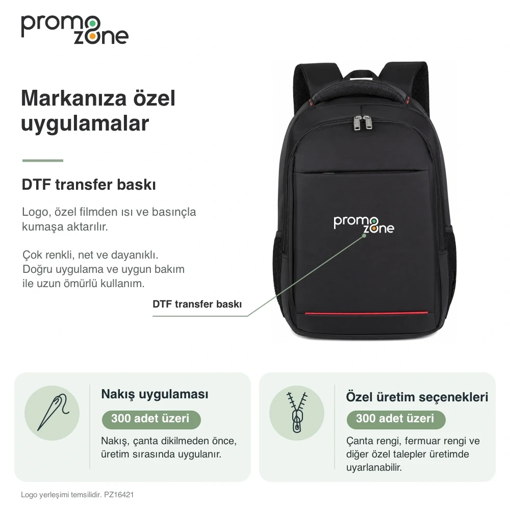 Laptop Bölmeli Promosyon İş Sırt Çantası Promozone