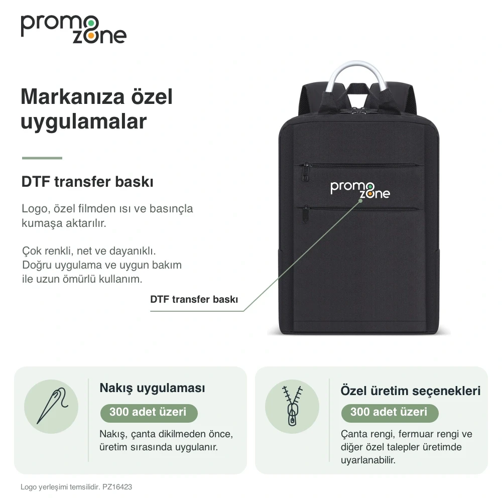 Laptop Bölmeli Valiz Bantlı Promosyon İş Sırt Çantası Promozone