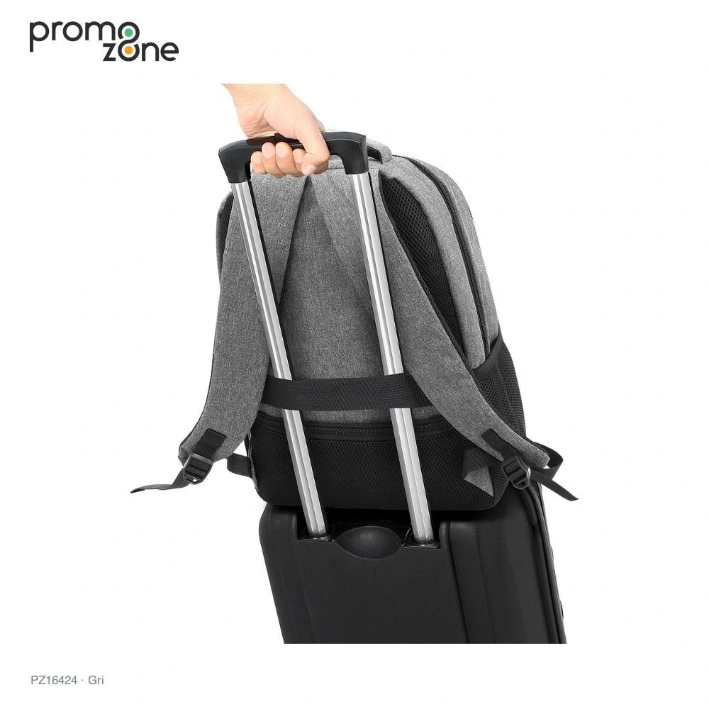 USB Bağlantılı Arka Cepli Laptop Sırt Çantası Promozone