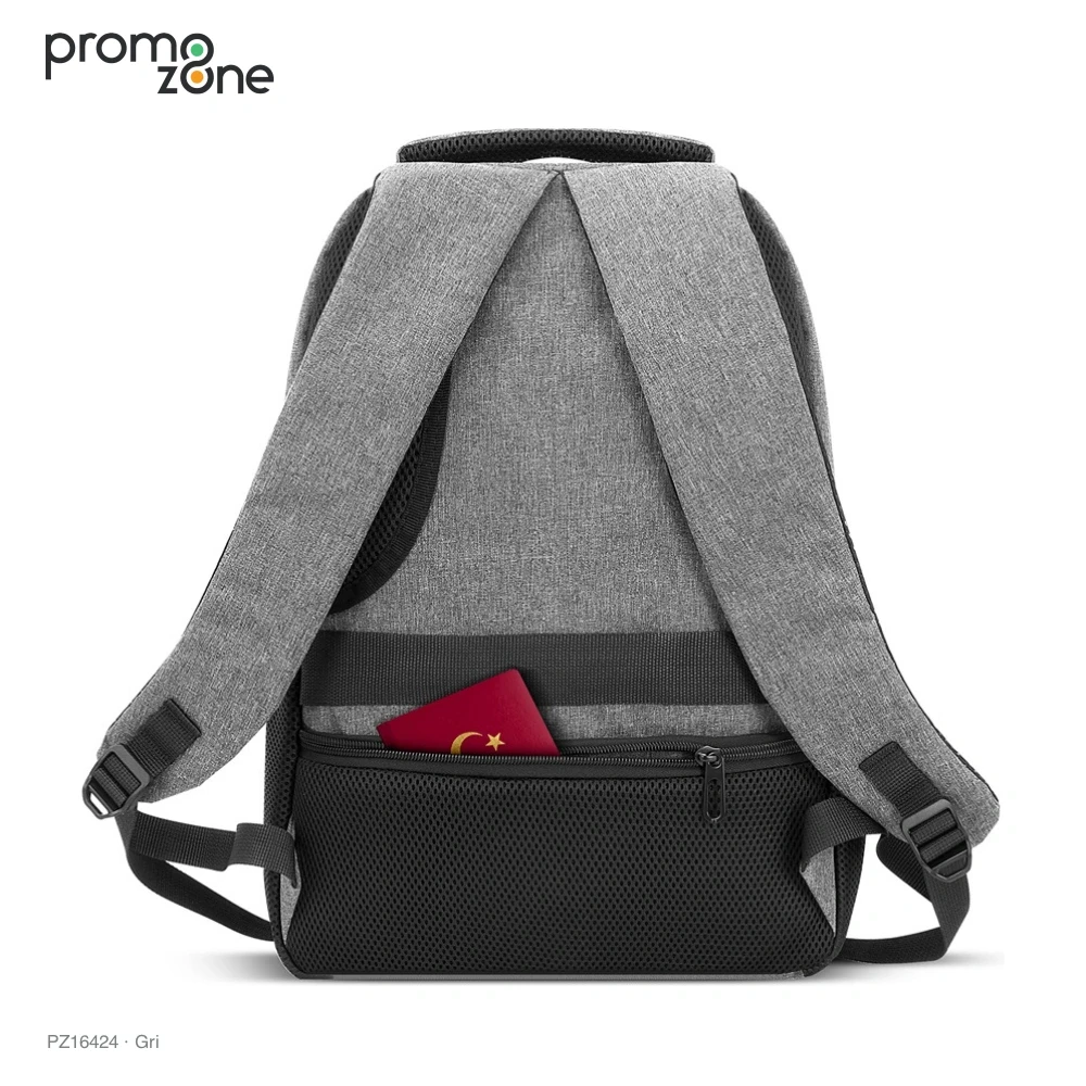 USB Bağlantılı Arka Cepli Laptop Sırt Çantası Promozone