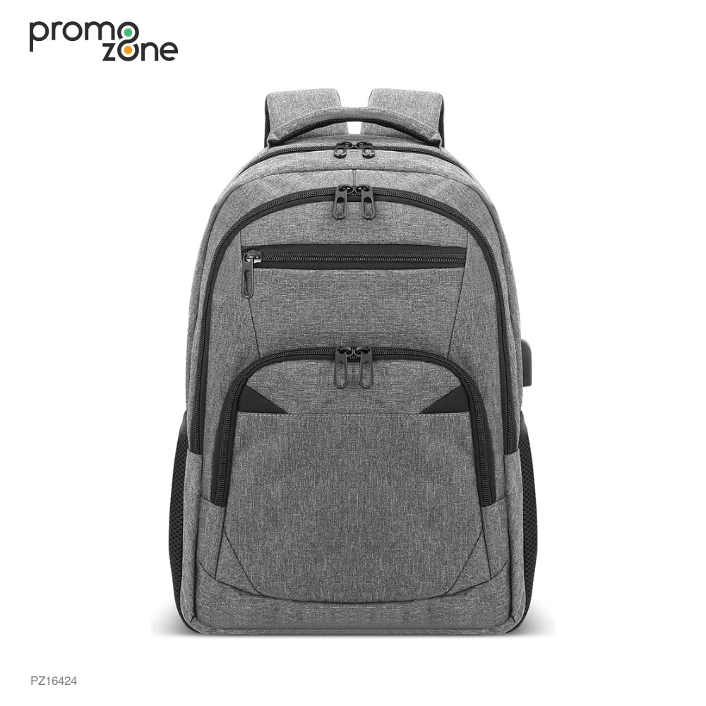 USB Bağlantılı Arka Cepli Laptop Sırt Çantası Promozone