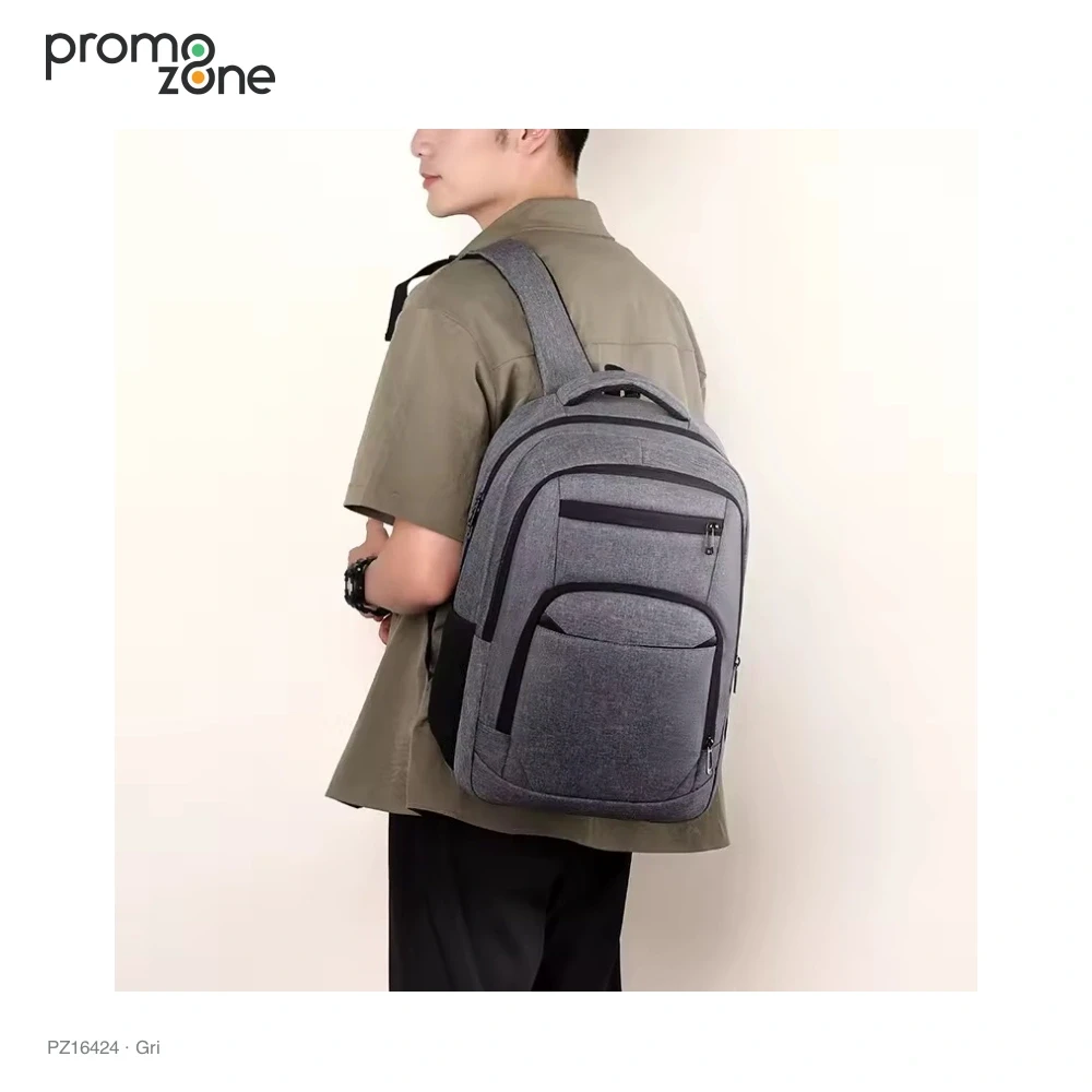 USB Bağlantılı Arka Cepli Laptop Sırt Çantası Promozone