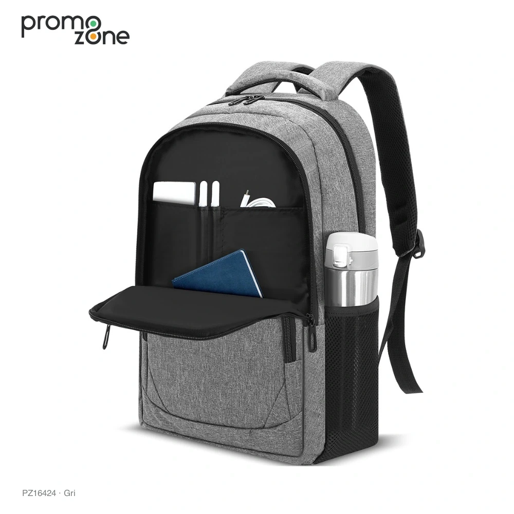 USB Bağlantılı Arka Cepli Laptop Sırt Çantası Promozone