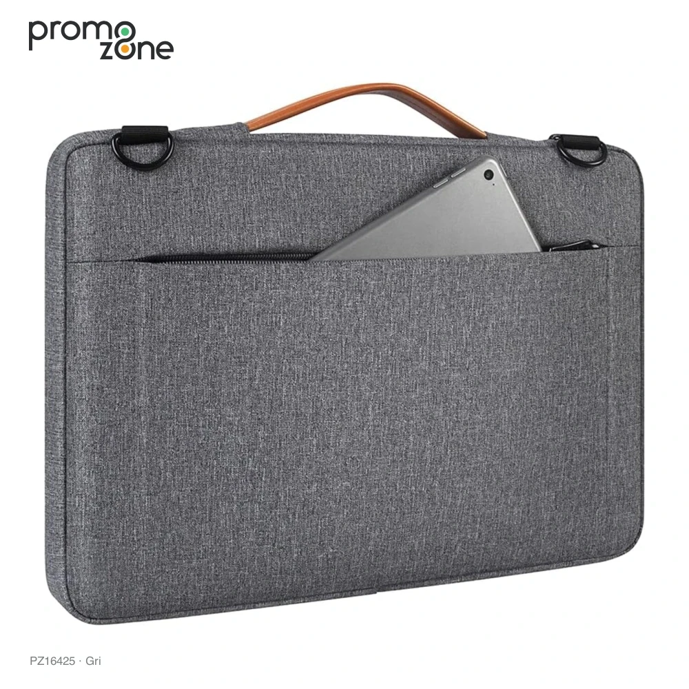 Kapaklı Ön Cepli Laptop ve Tablet Çantası Promozone