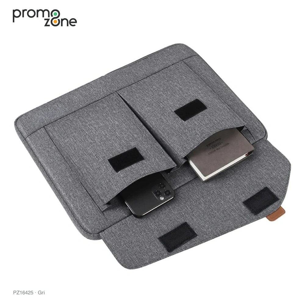 Kapaklı Ön Cepli Laptop ve Tablet Çantası Promozone