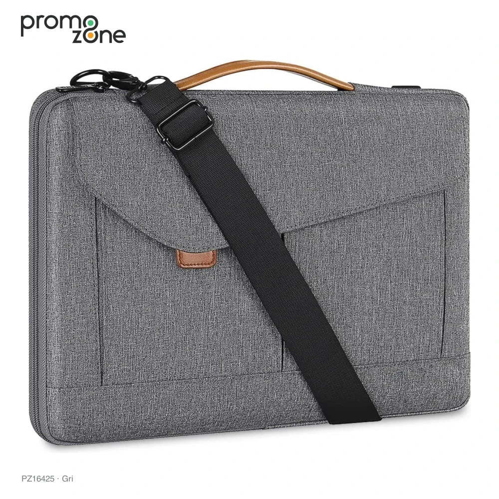 Kapaklı Ön Cepli Laptop ve Tablet Çantası Promozone