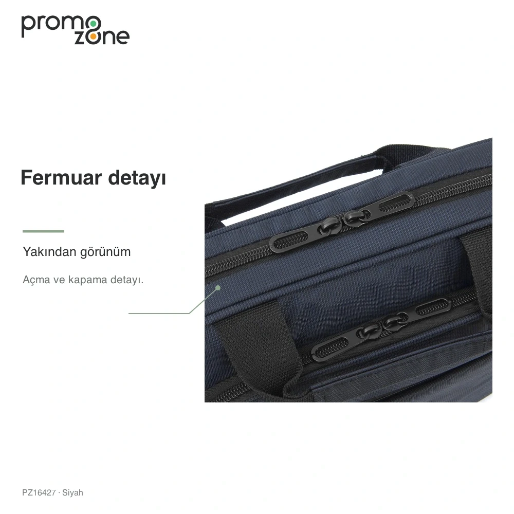 Fermuarlı Ön Cepli Laptop Çantası Promozone
