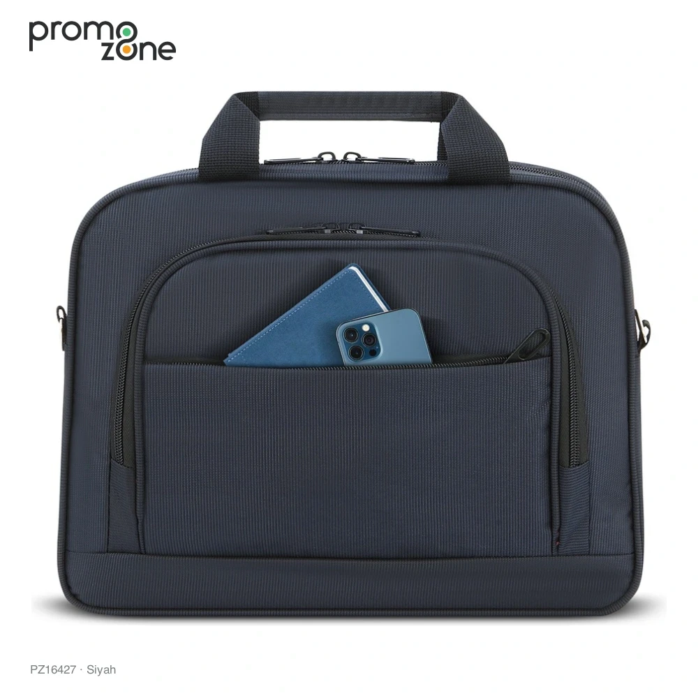 Fermuarlı Ön Cepli Laptop Çantası Promozone