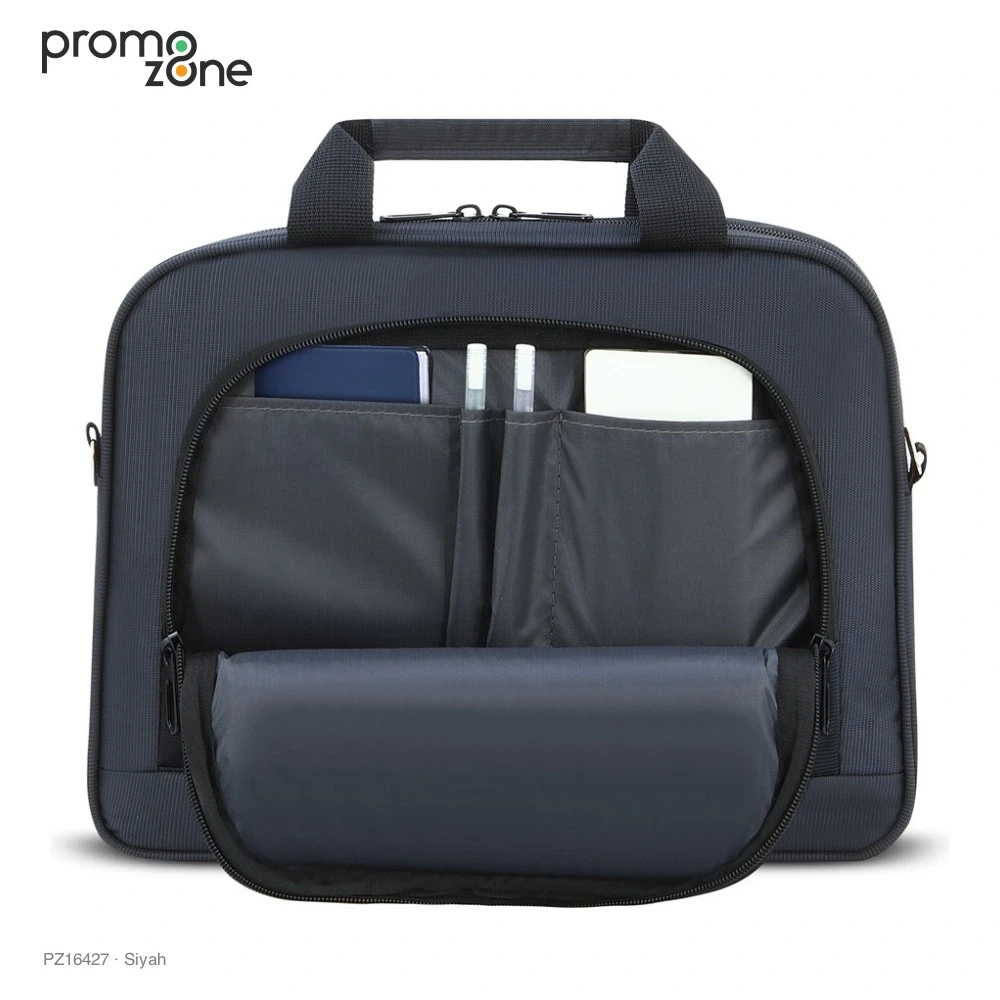 Fermuarlı Ön Cepli Laptop Çantası Promozone