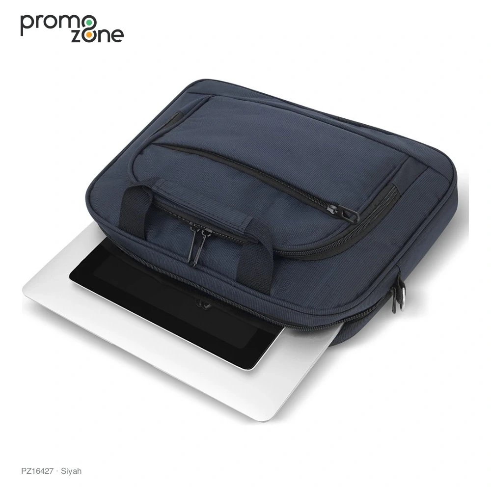 Fermuarlı Ön Cepli Laptop Çantası Promozone