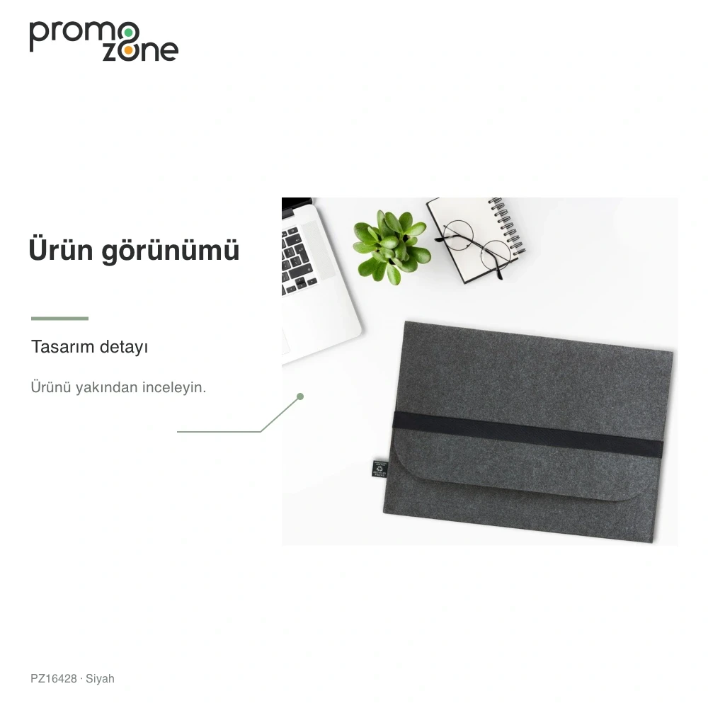 Kapaklı Keçe Tablet Çantası Promozone