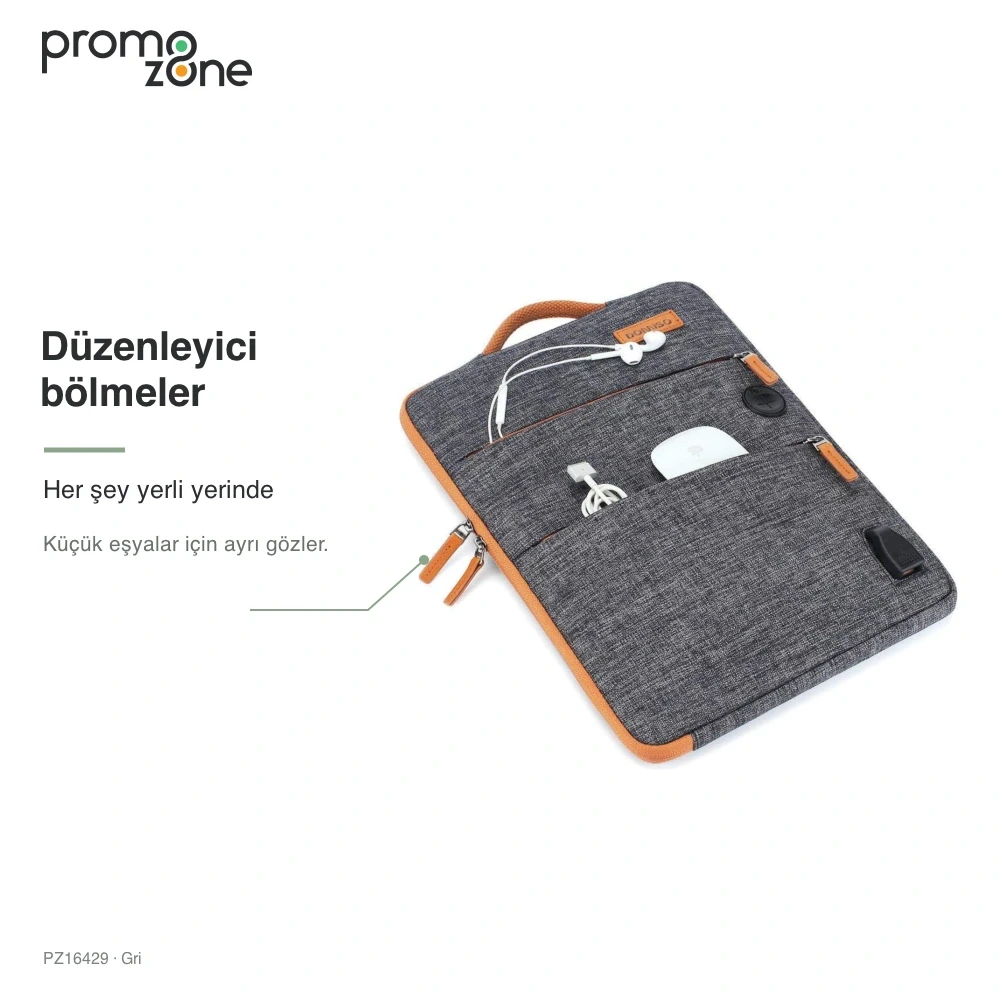 USB Girişli Düzenleyici Bölmeli Omuz Çantası