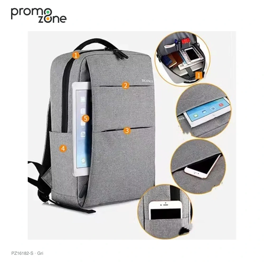 Laptop Bölmeli Valiz Bağlantılı Ekonomik Sırt Çantası Promozone