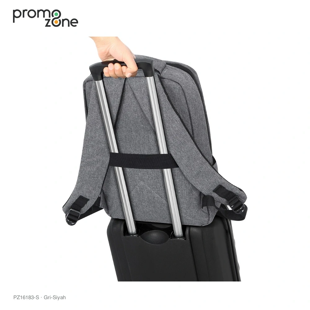 İmperteks Kumaş Laptop Bölmeli Sırt Çantası Promozone